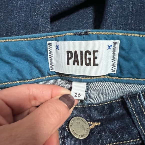 PAIGE skyline ankle peg Blue Jeans 26 - Picture 2 of 12